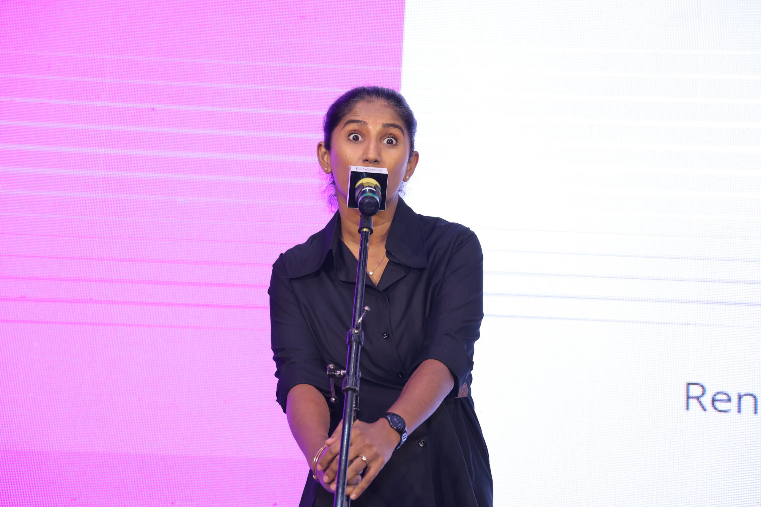 Aiyyo Shraddha performing at a corporate event in Mumbai