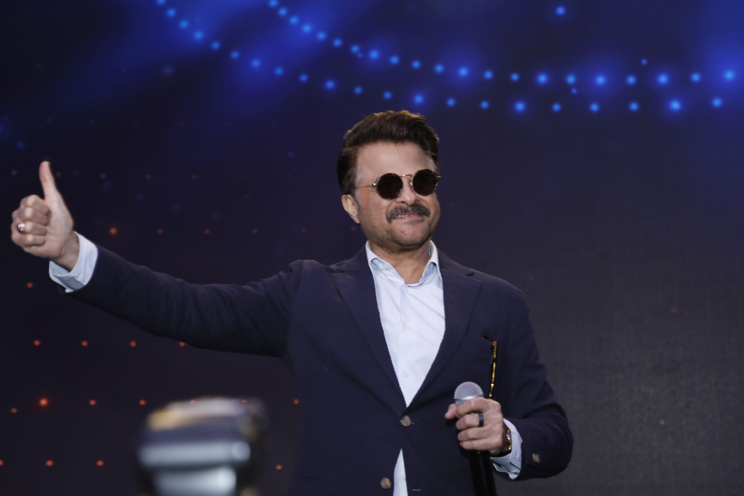 Anil Kapoor as a motivational speaker at a corporate event in Mumbai