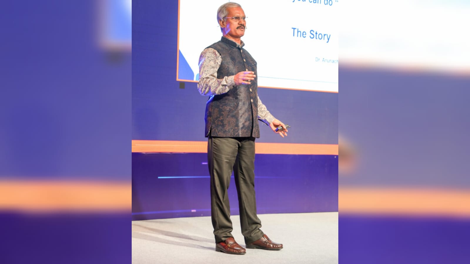 Arunachalam M as a guest speaker at a corporate event in Mumbai