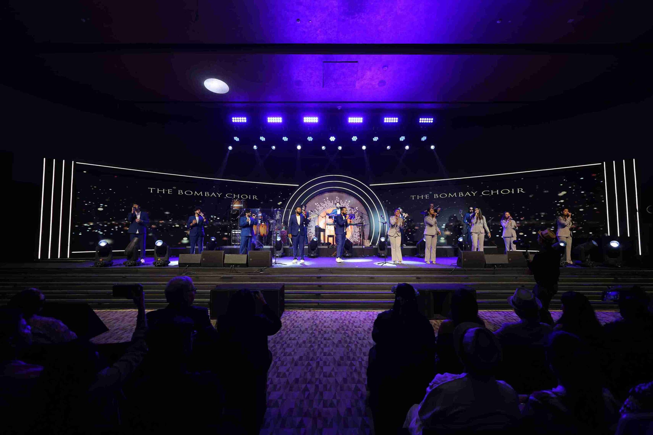 The Bombay Choir performing at a corporate event in Delhi The Bombay Choir performing at a corporate event in Delhi