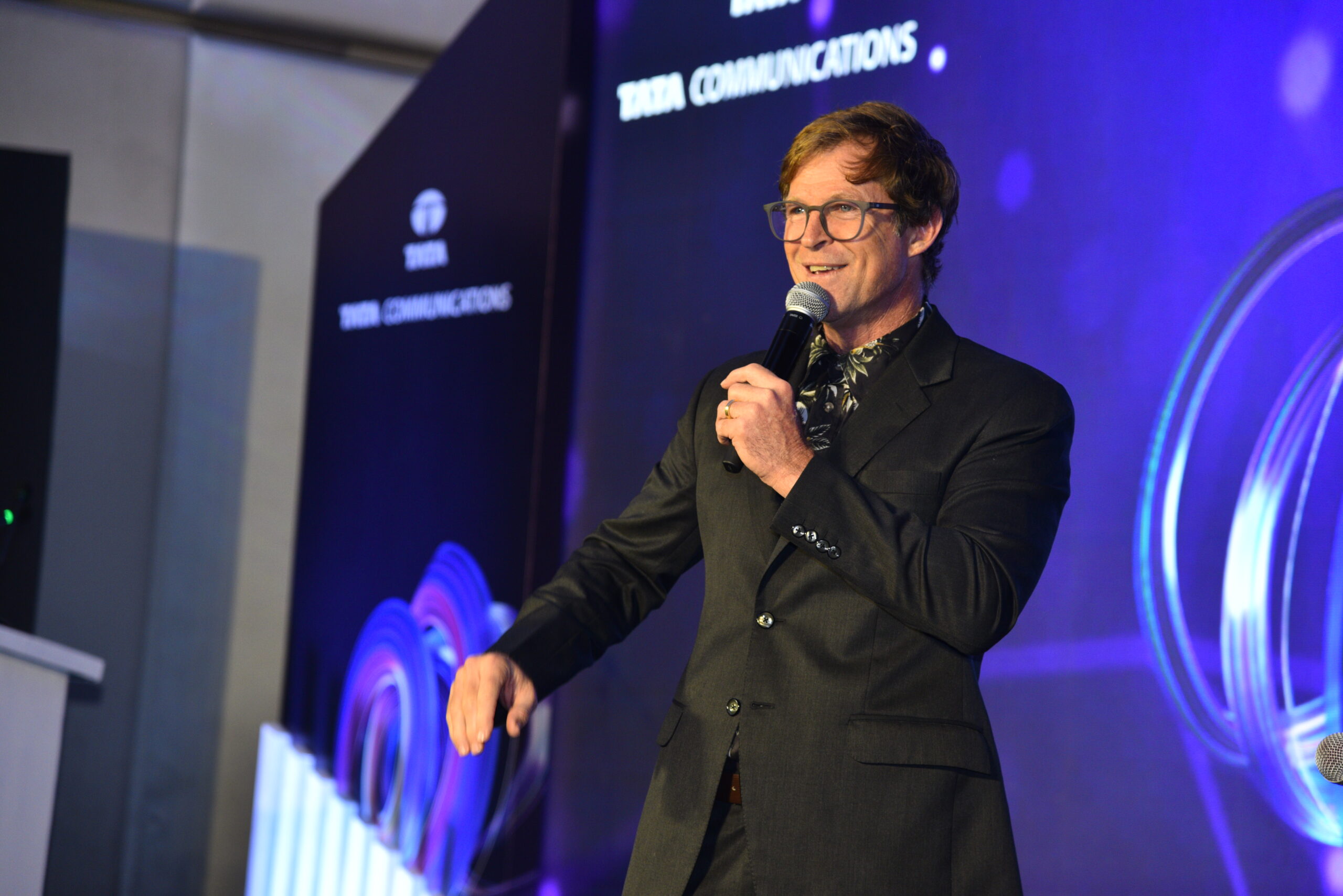 Jonty Rhodes as a motivational speaker at a corporate event in Mumbai