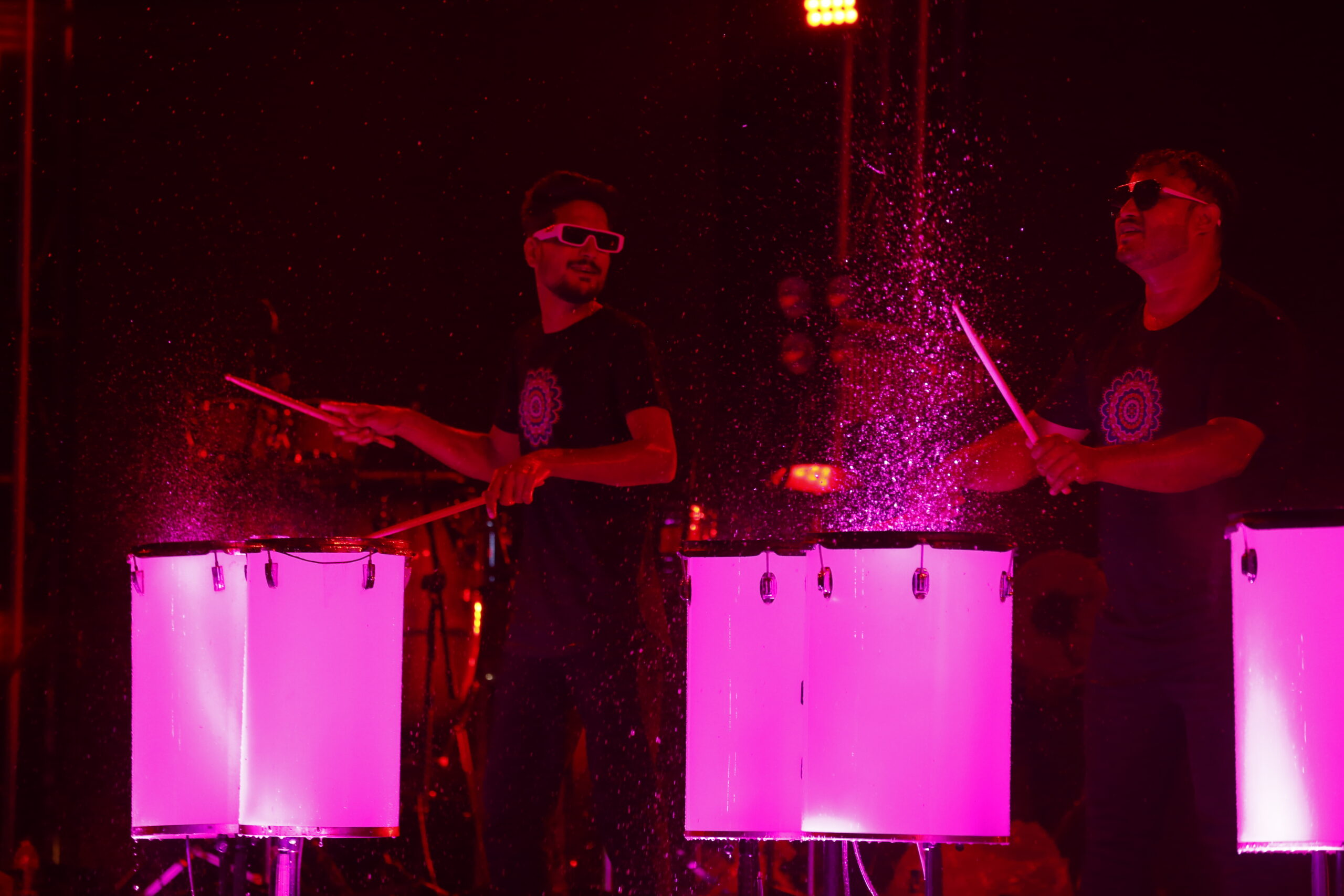 Liquid Drummers performing at a corporate event in Delhi