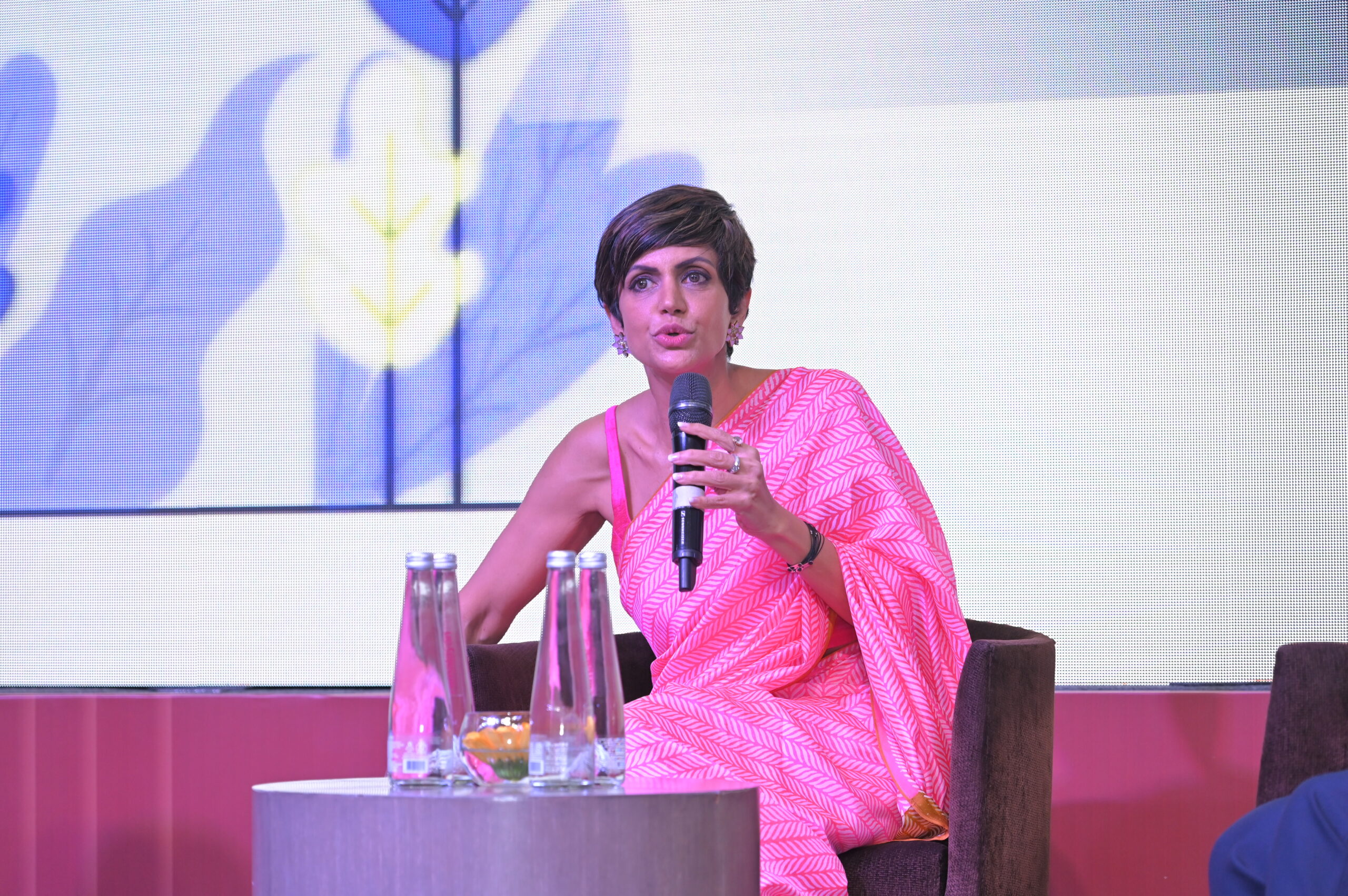Mandira Bedi as a guest speaker at a distributor event for a corporate in Delhi