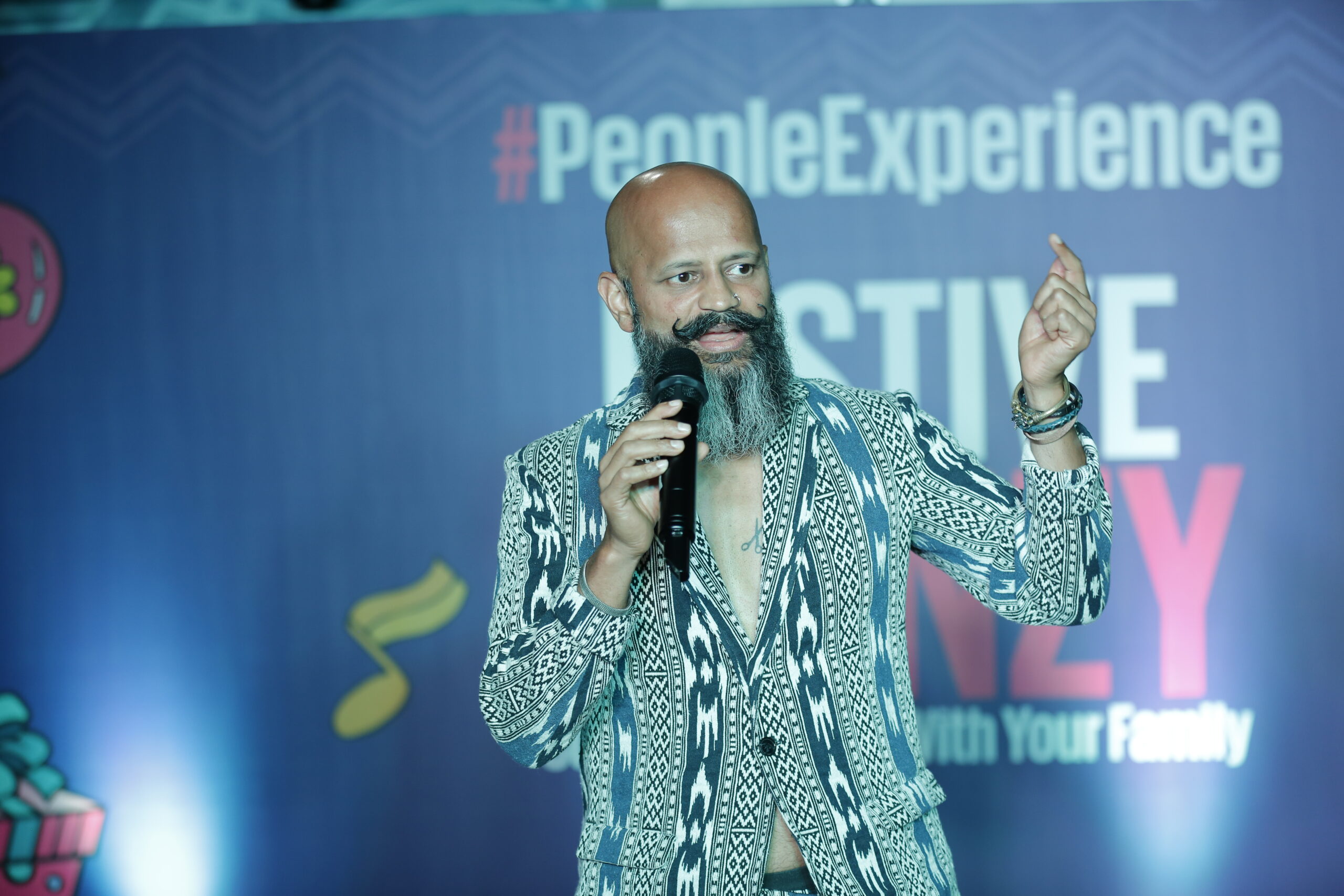 RJ Prithvi hosting a corporate event in Bangalore