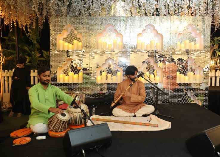 The Golden Notes Duo performing at a corporate event in Mumbai The Golden Notes Duo performing at a corporate event in Mumbai