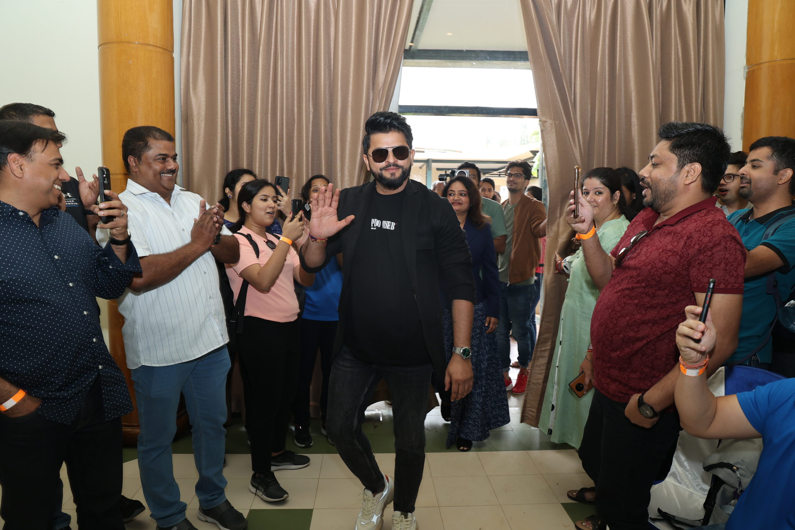 Suresh Raina as a guest speaker for a corporate event in Bangalore