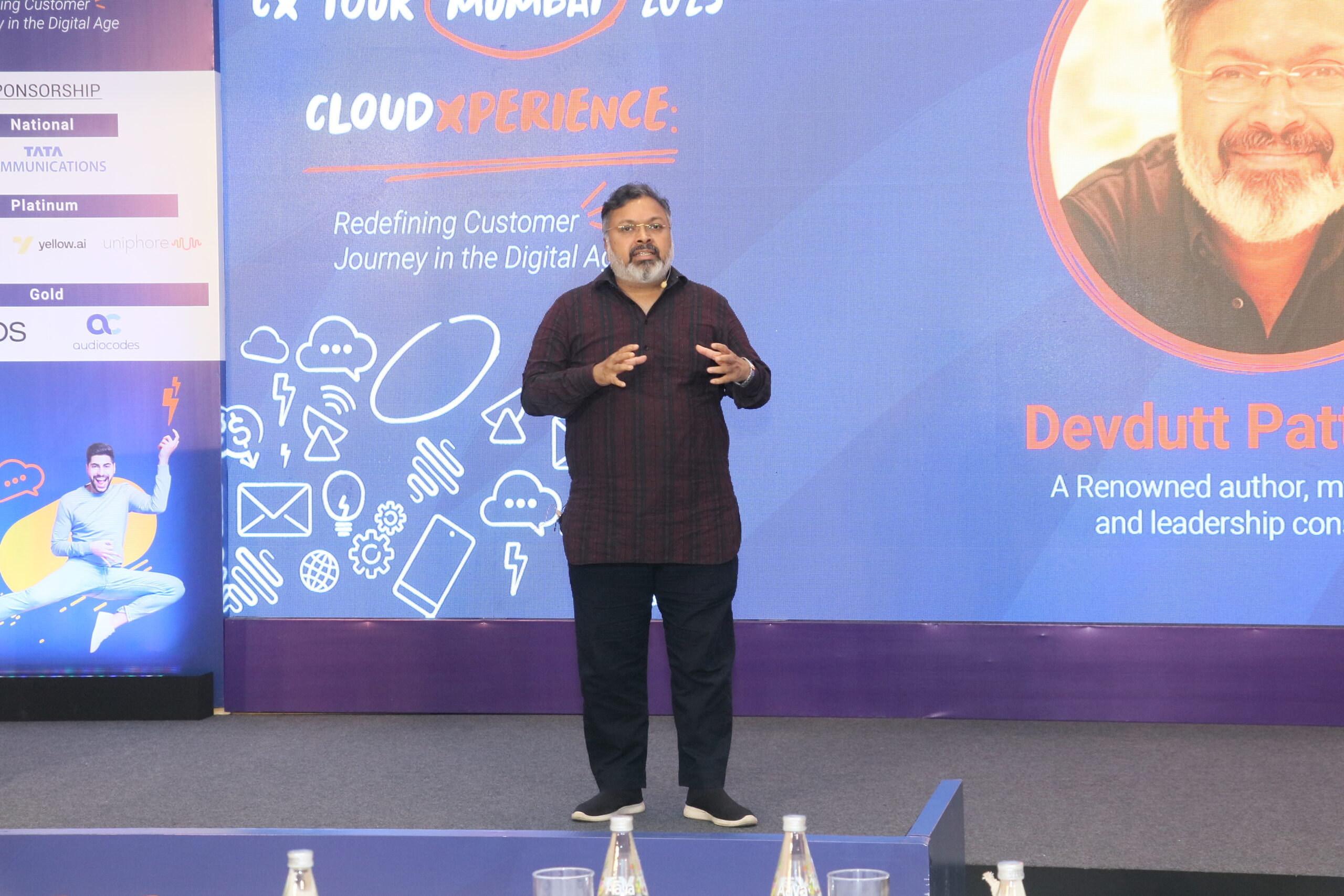 Devdutt Pattanaik as a guest speaker at a corporate event in Mumbai