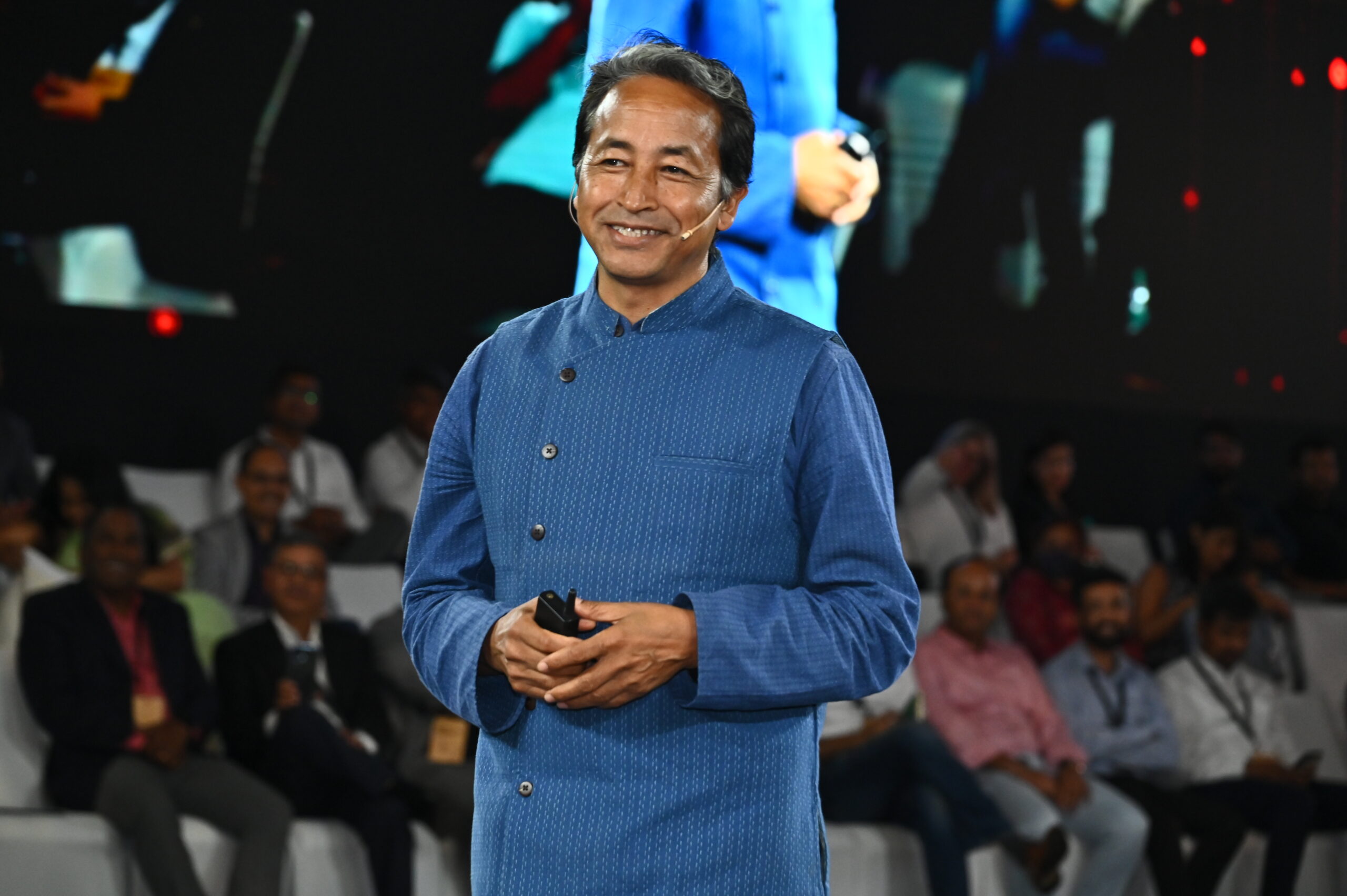 Sonam Wangchuk as a guest speaker at a corporate event in Goa