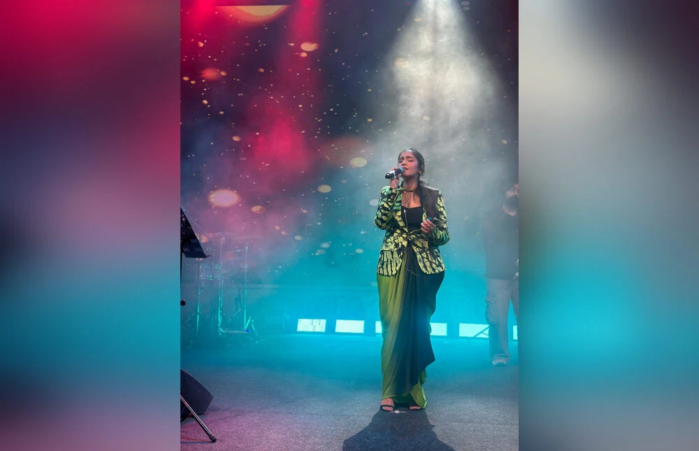 Singer Asees Kaur performing at a corporate event in Jaipur Singer Asees Kaur performing at a corporate event in Jaipur