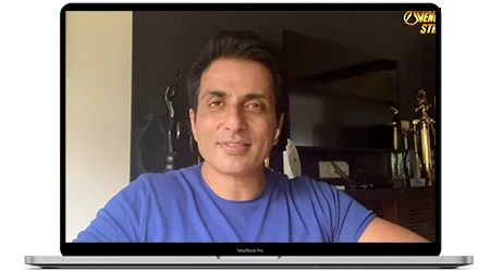Sonu Sood as a guest speaker for a virtual corporate event