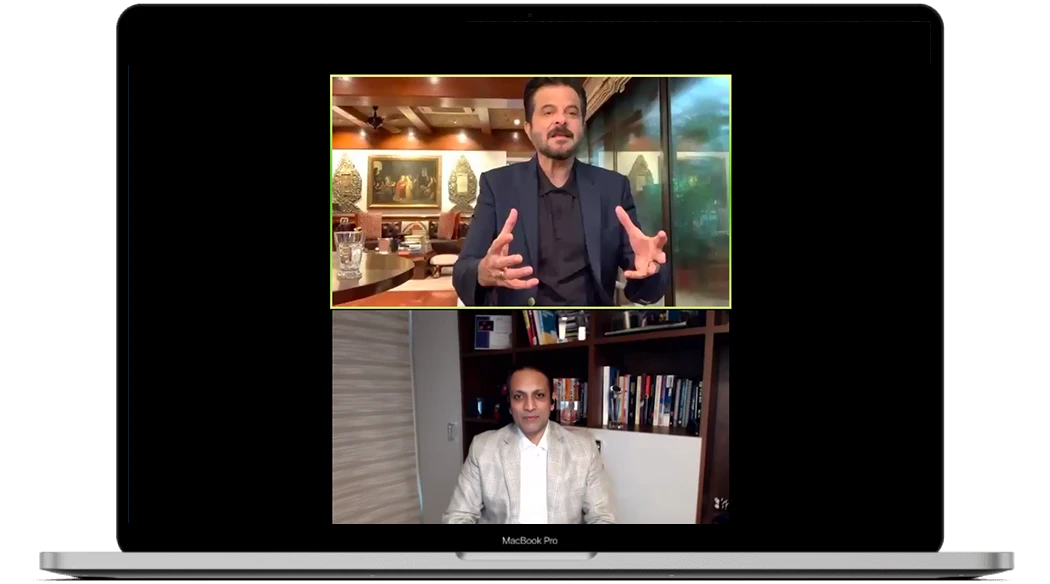 Anil Kapoor as a motivational speaker for a virtual corporate event Anil Kapoor as a motivational speaker for a virtual corporate event