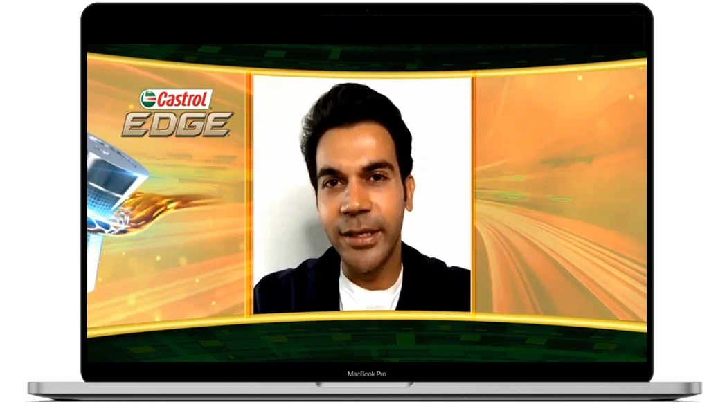 Rajkumar Rao as a guest speaker for a virtual corporate event