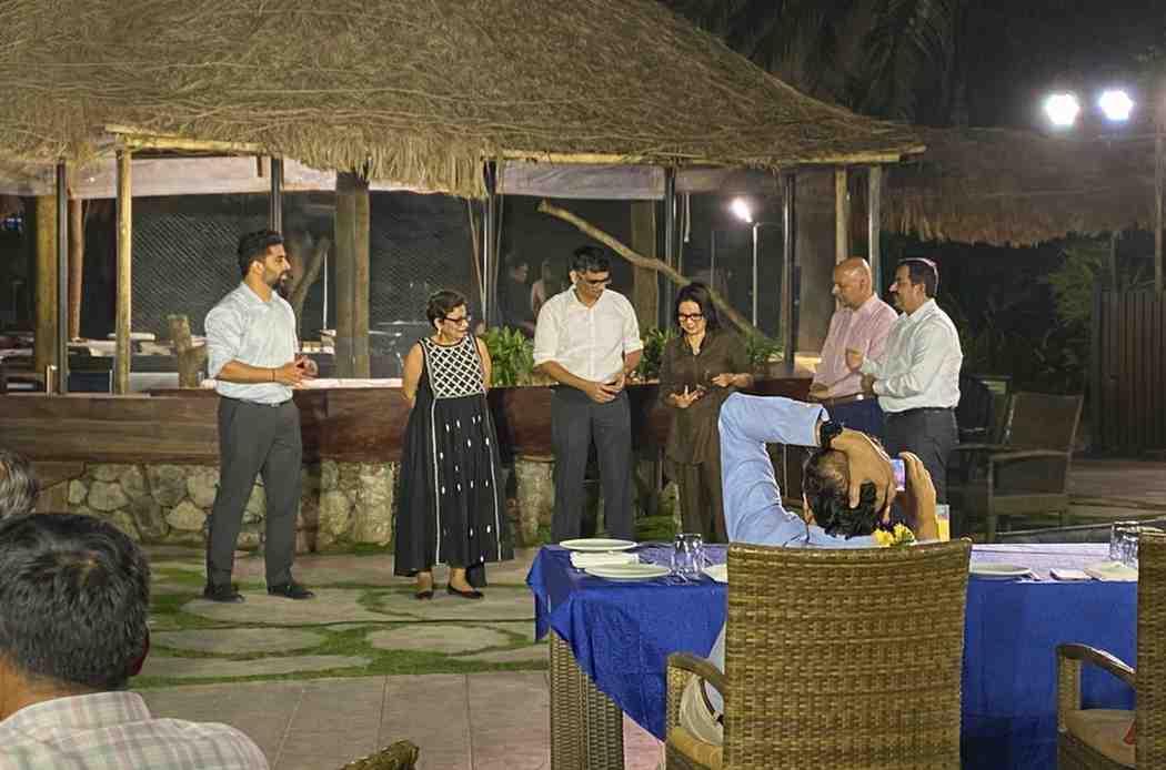 Mentalist Aakarsh Bhatt performing at a corporate event in Kovalam Mentalist Aakarsh Bhatt performing at a corporate event in Kovalam