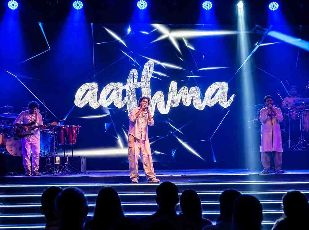 Aathma Band performing at a corporate event in Bangalore