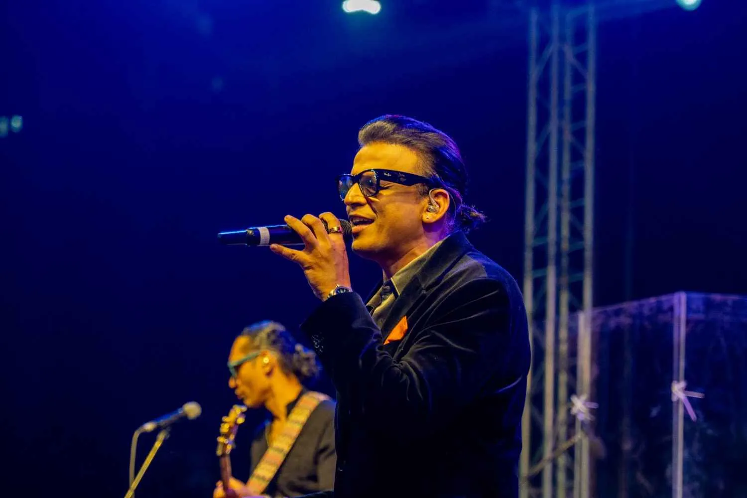 Abhijeet Sawant performing at a corporate event in Pune