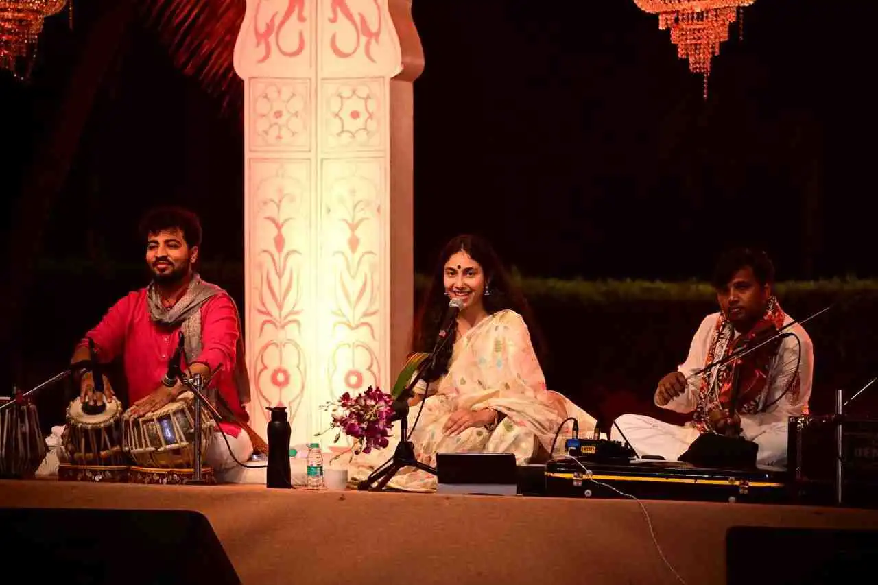 Akanksha Grover performing at a corporate event in Goa