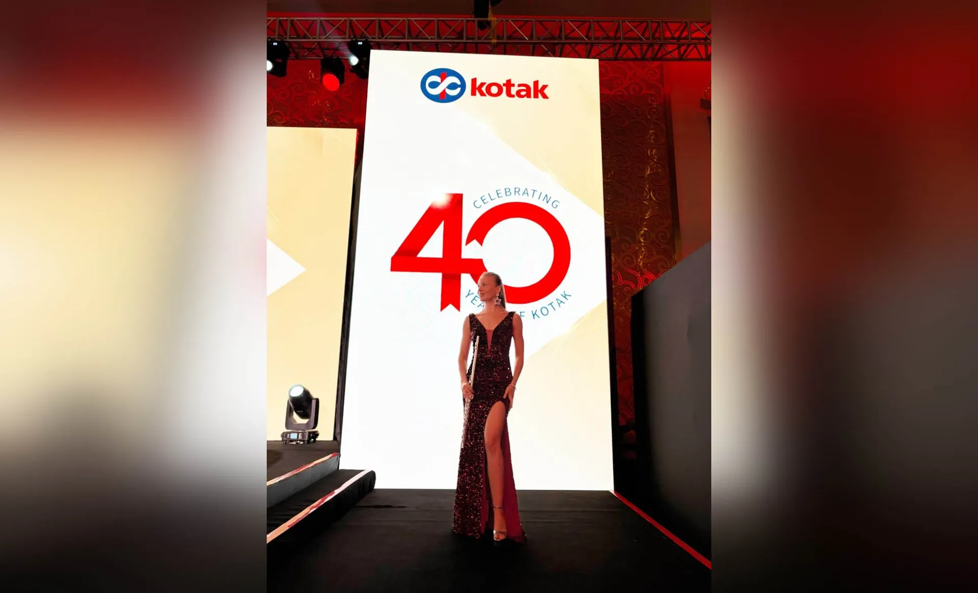 An International Flautist performing at a corporate event in Mumbai