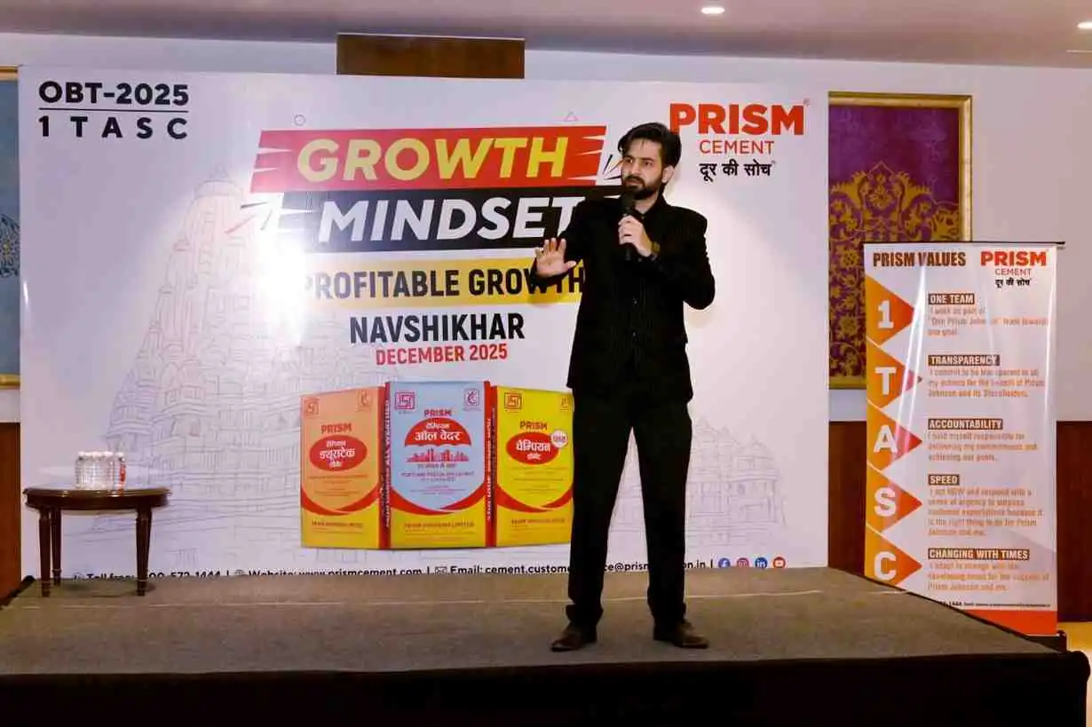 Badal Sharma performing at a corporate event in Khajuraho