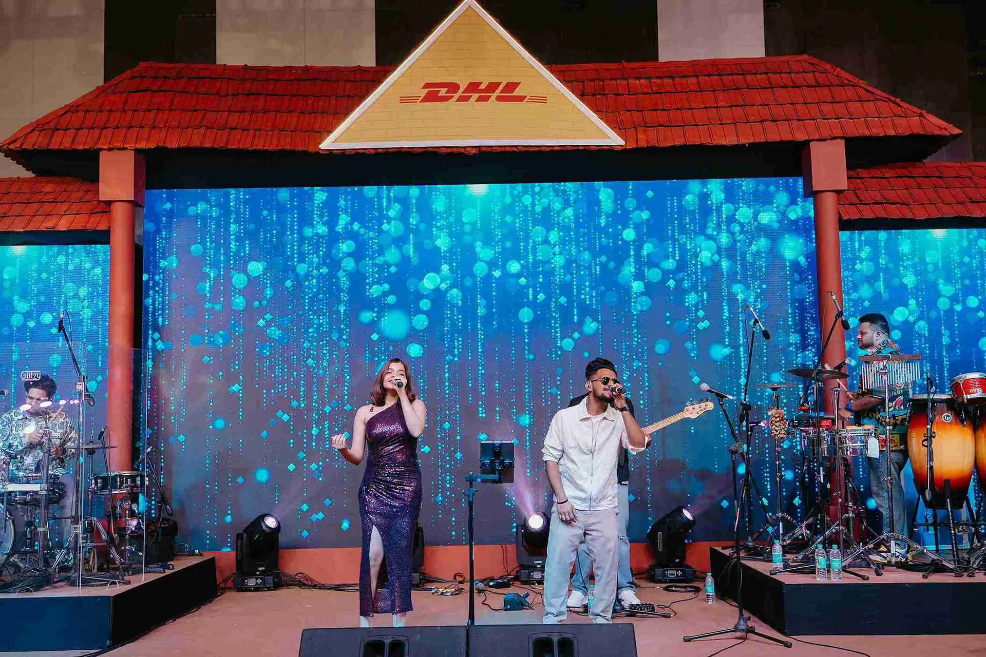 Bharath and Punnya collective performing at a corporate event in Kochi Bharath and Punnya collective performing at a corporate event in Kochi