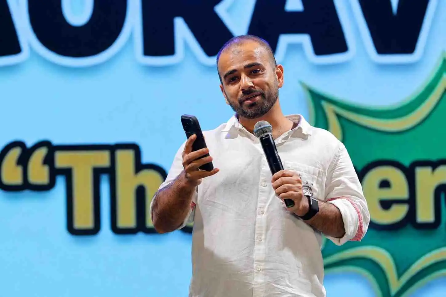 Comedian Gaurav Kapoor performing at a corporate event in Udaipur