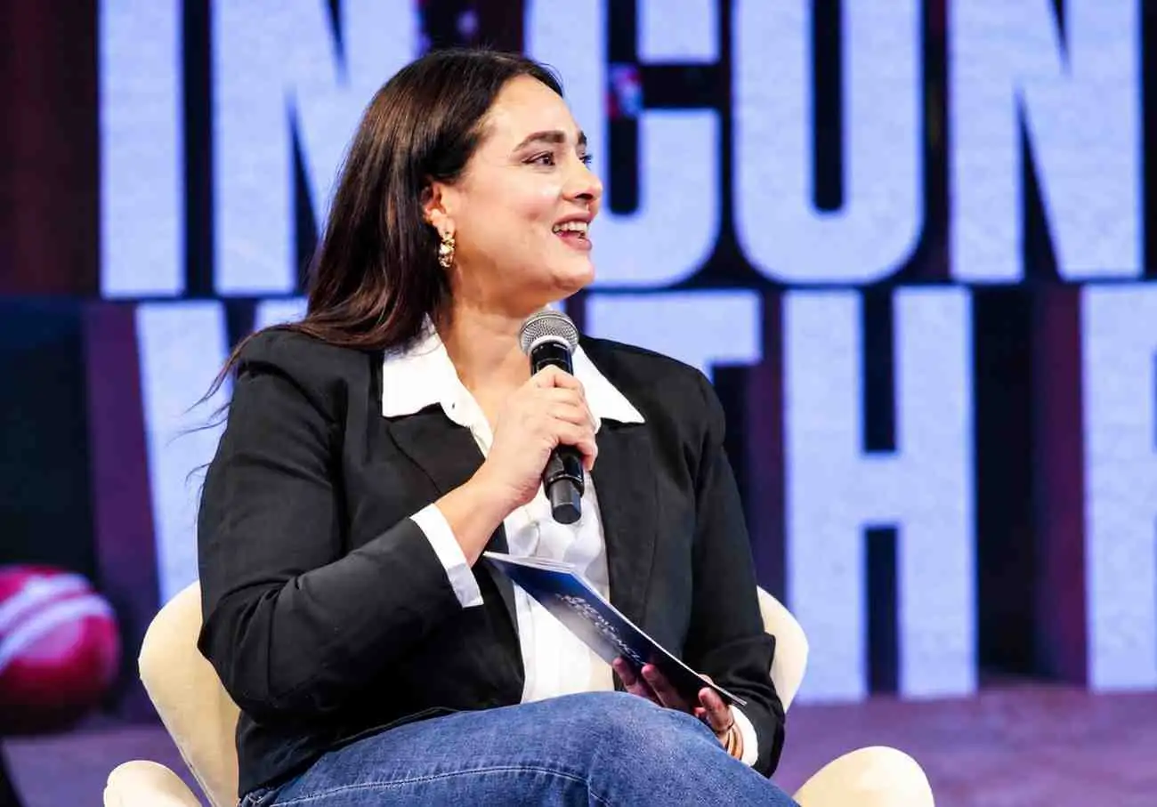 Mayanti Langer as a moderator for a corporate event in Bangalore