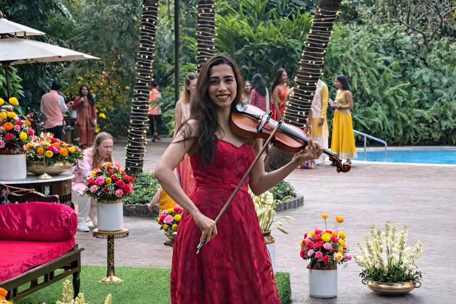 Violinist Daniella performing at a corporate event in Mumbai Violinist Daniella performing at a corporate event in Mumbai