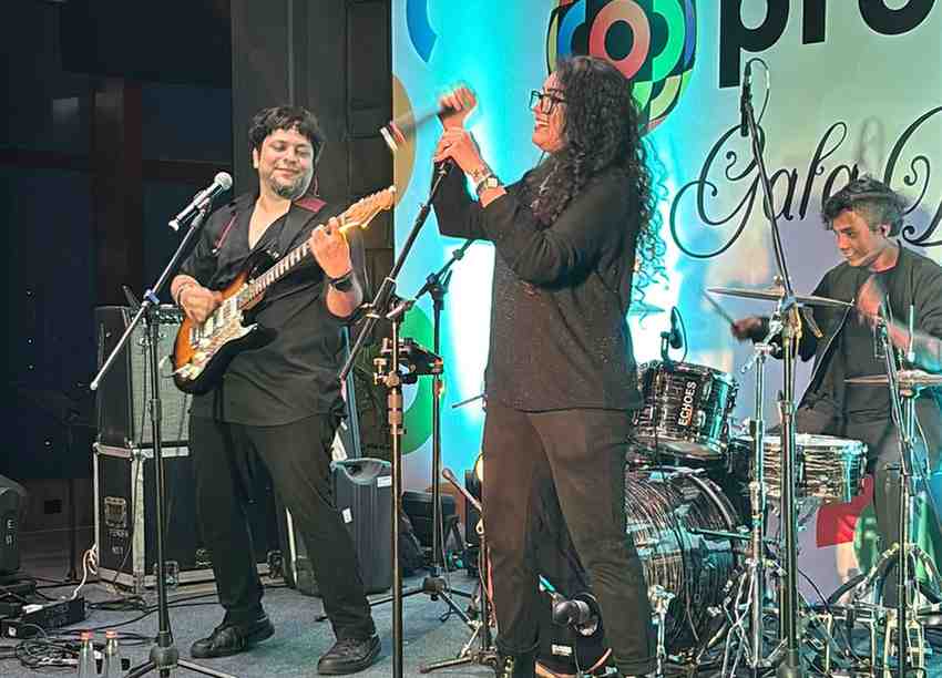 Family Band performing at a corporate event in Mumbai Family Band performing at a corporate event in Mumbai
