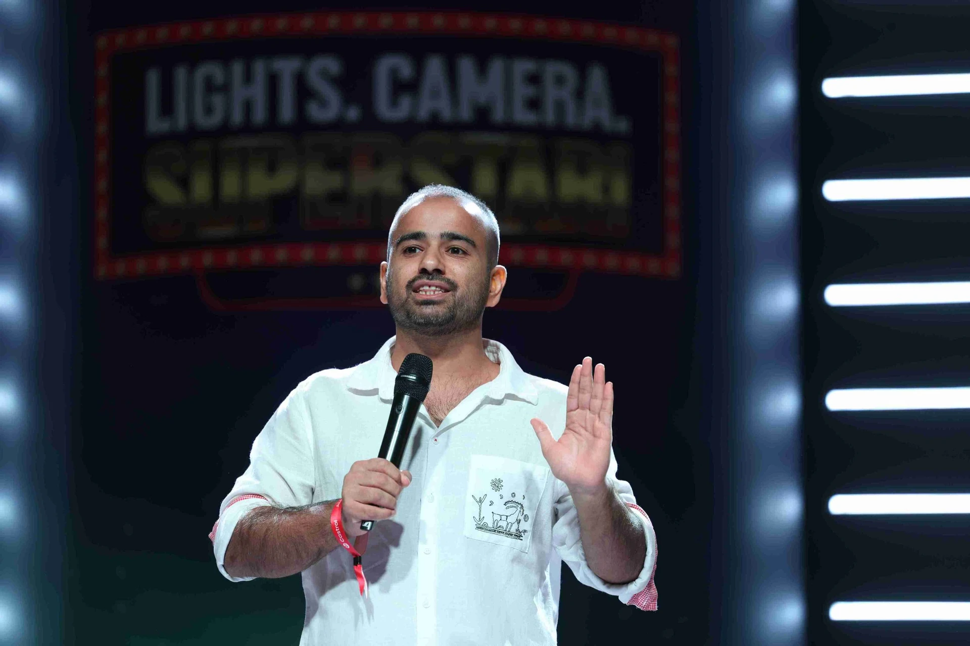 Comedian Gaurav Kapoor performing at a corporate event in Mumbai