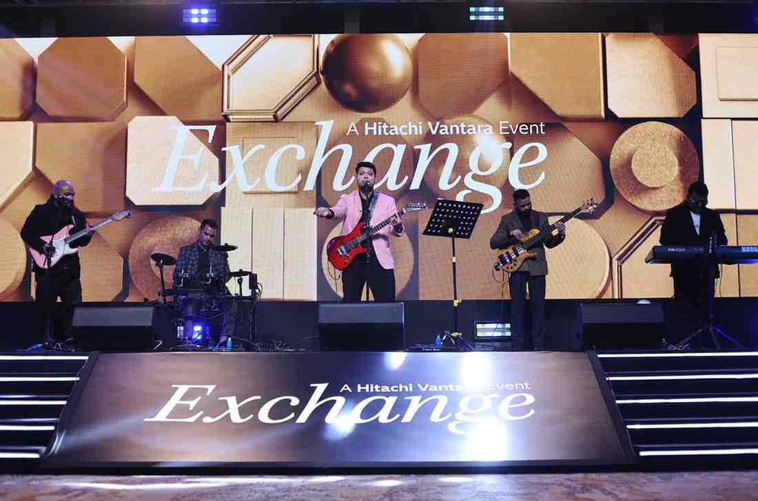 Gautam Thapa & band performing at a corporate event in Dehradun Gautam Thapa & band performing at a corporate event in Dehradun