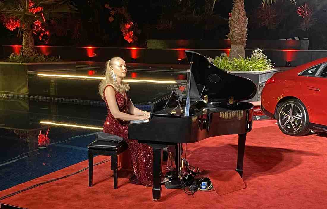 International Pianist performing at a corporate event in Bangalore