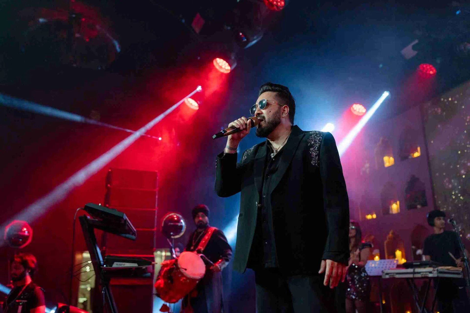 Mika Singh performing at a corporate event in Delhi Mika Singh performing at a corporate event in Delhi