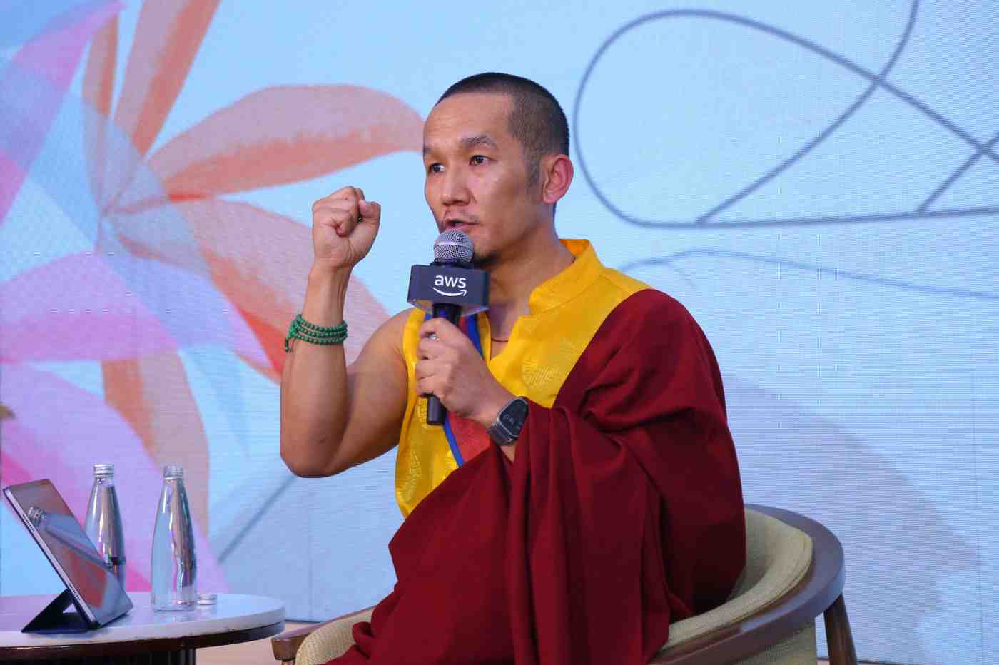 Palga Rinpoche as a guest speaker at a corporate event in Bangalore
