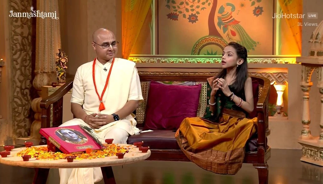 Paridhi Mangalampalli on Jio Hotstar in Mumbai for Janmashtami Paridhi Mangalampalli on Jio Hotstar in Mumbai for Janmashtami