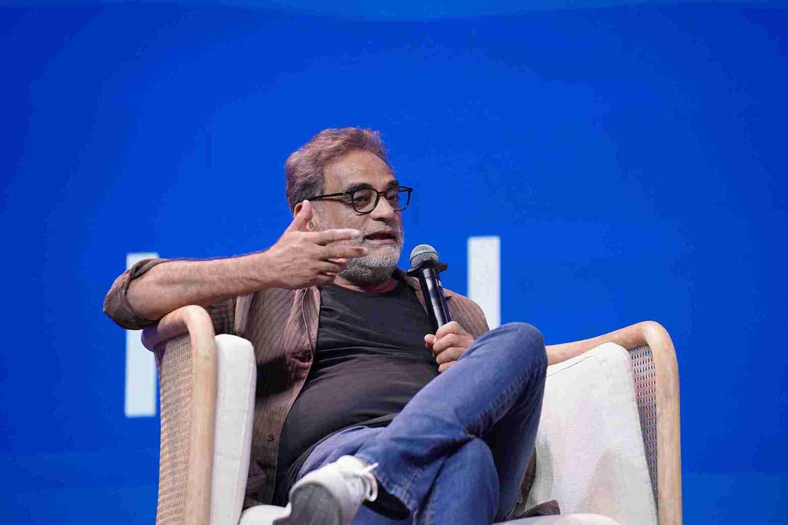 R. Balki as a guest speaker at a corporate event in Mumbai