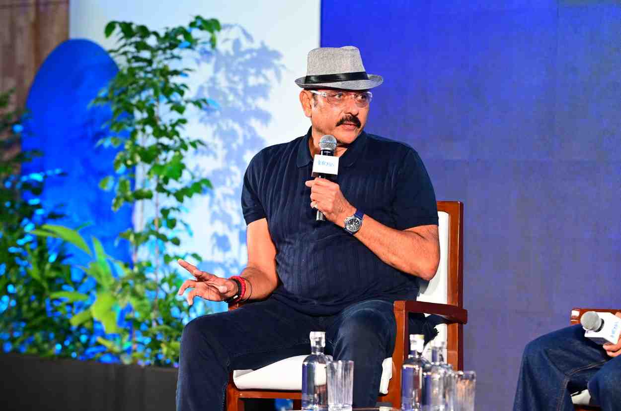 Ravi Shastri as a guest speaker at a corporate event in Goa