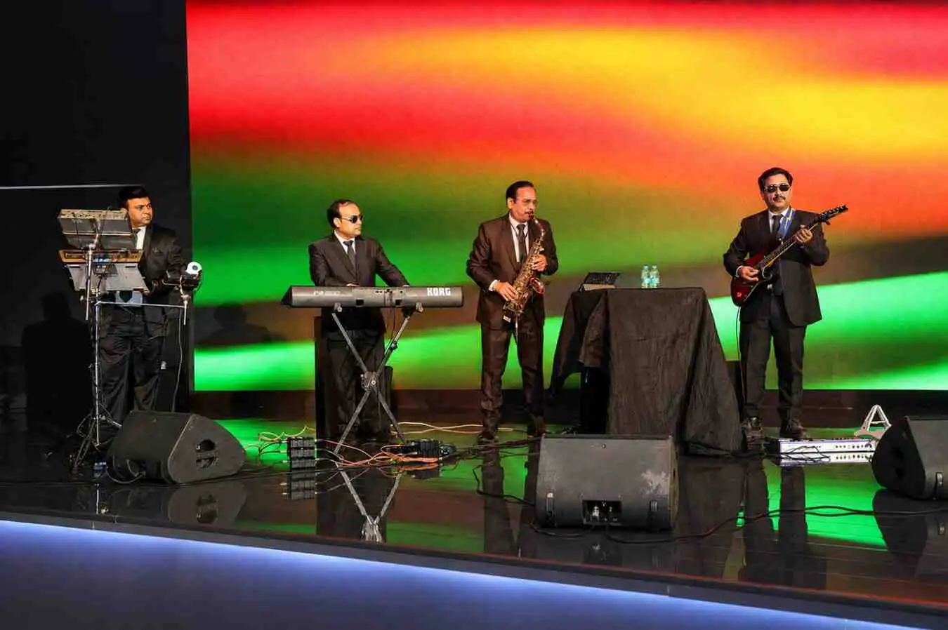 Retronance band performing at a corporate event in Delhi