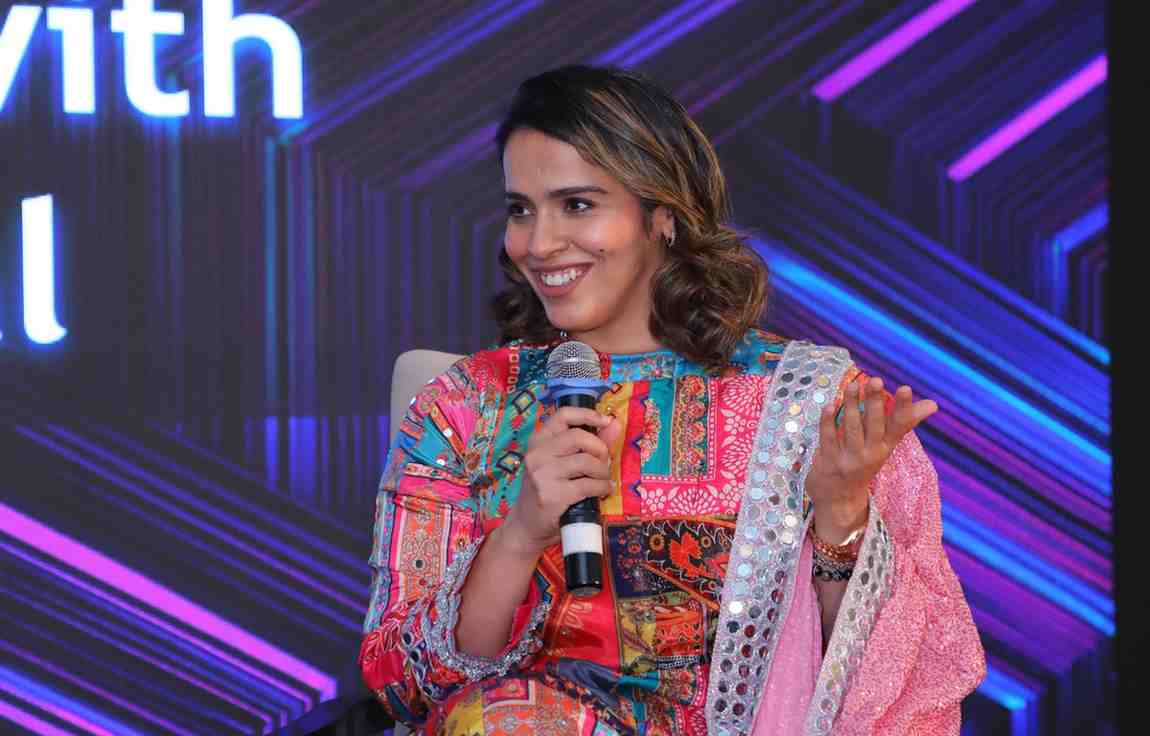 Saina Nehwal as a guest speaker at a corporate event in Delhi