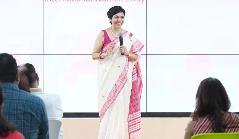 Maj. Vandana Sharma as a guest speaker at a corporate event in Mumbai
