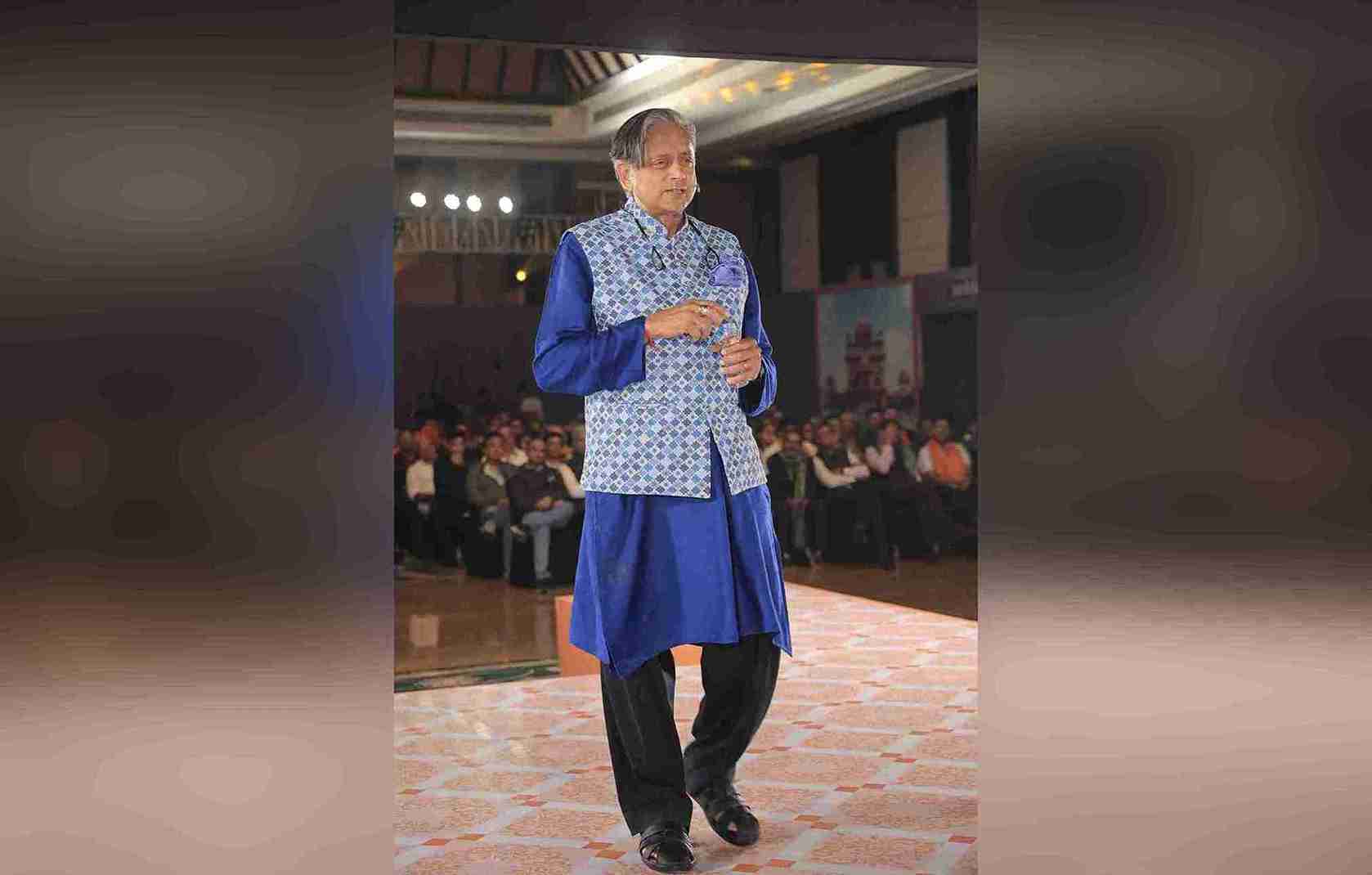 Shashi Tharoor as a guest speaker at a corporate event in Udaipur