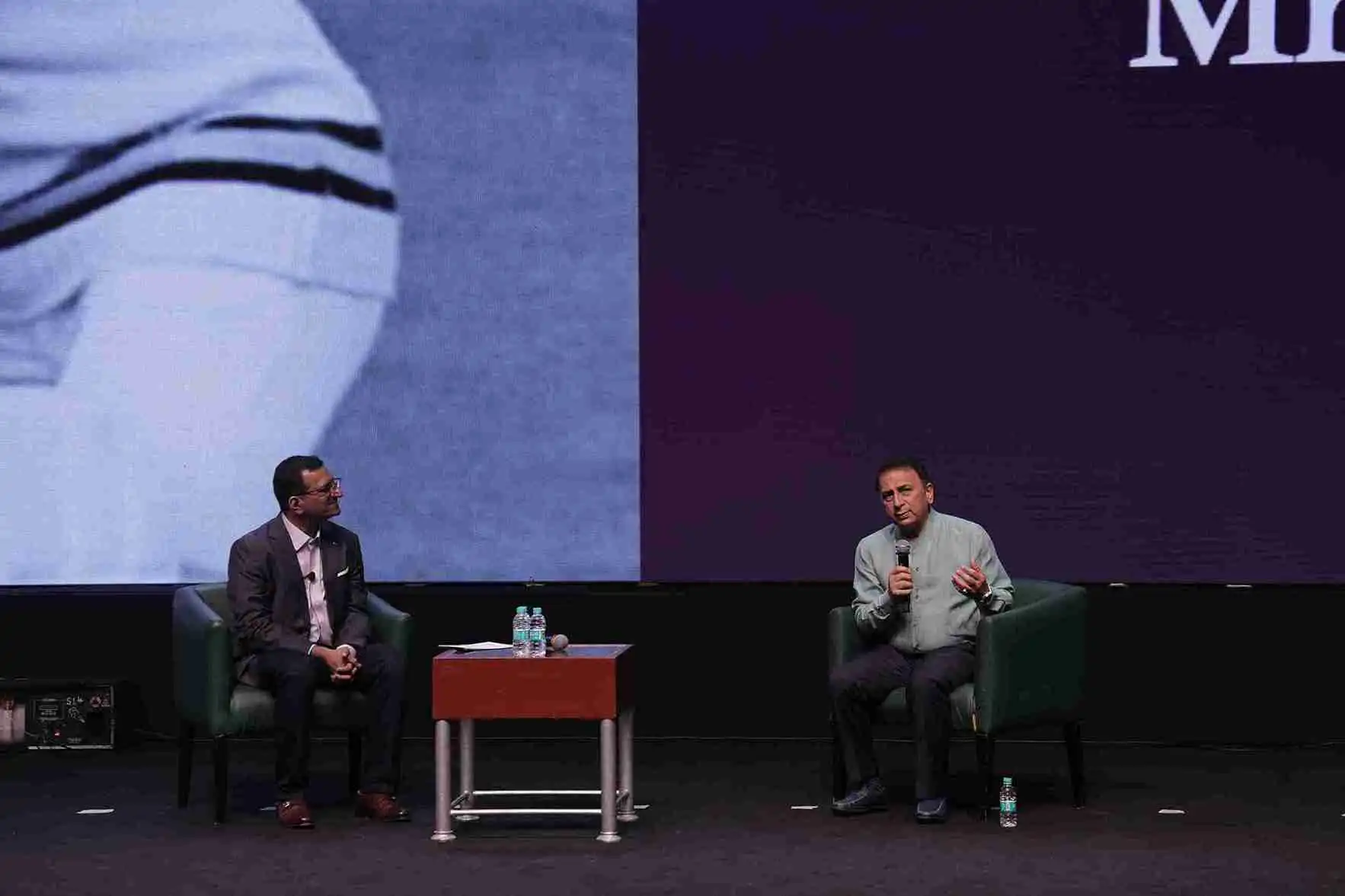 Sunil Gavaskar as a guest speaker at a corporate event in Hyderabad