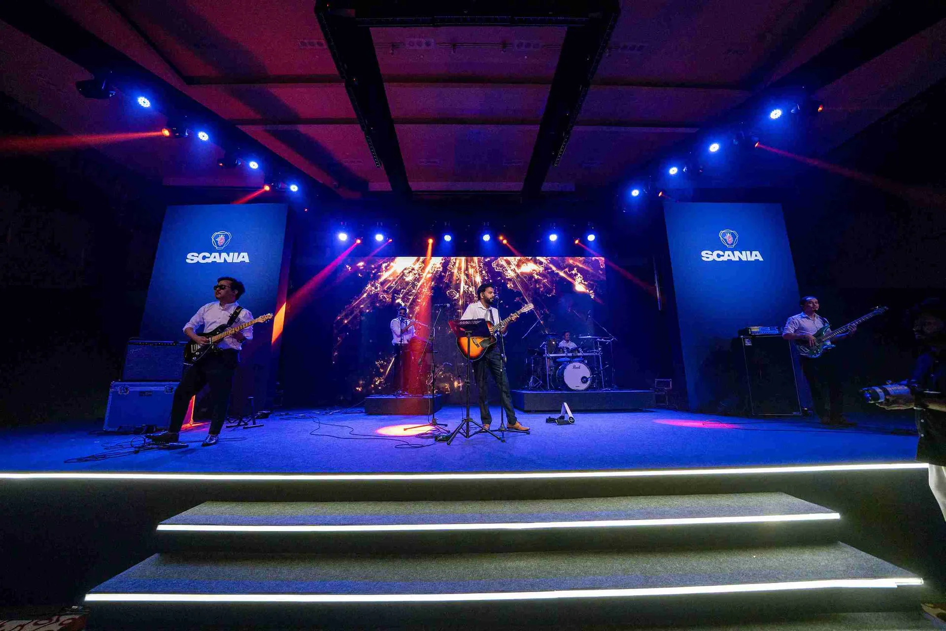 The Acoustic Saga Band performing at a corporate event in Bangalore The Acoustic Saga Band performing at a corporate event in Bangalore