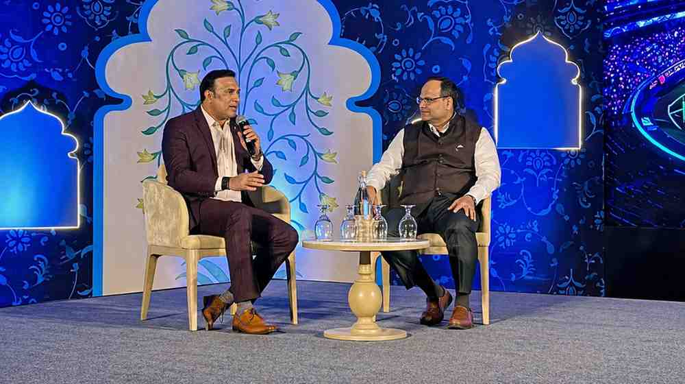 VVS Laxman as a guest speaker at a corporate event in Udaipur