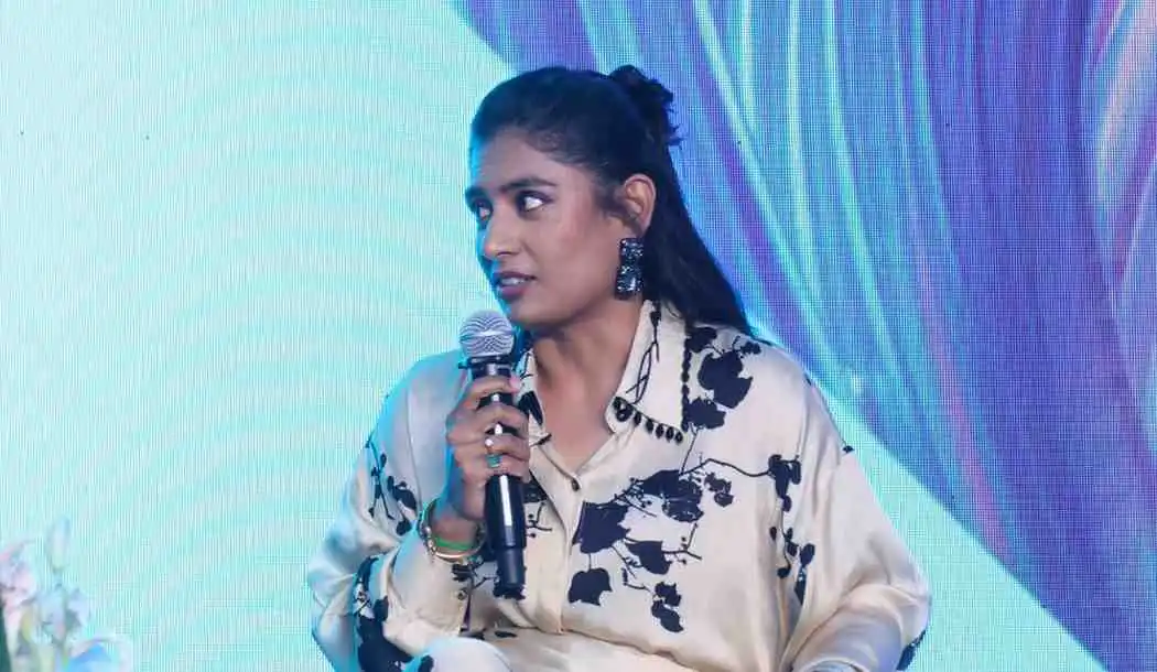 Mithali Raj as a guest speaker at a corporate event in Mumbai