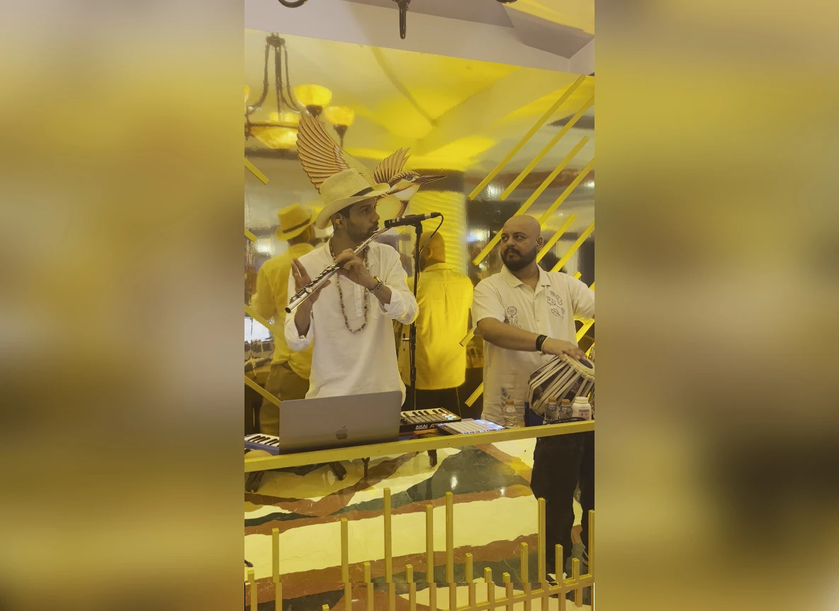 Clive & Rahul performing at a corporate event in Goa Clive & Rahul performing at a corporate event in Goa