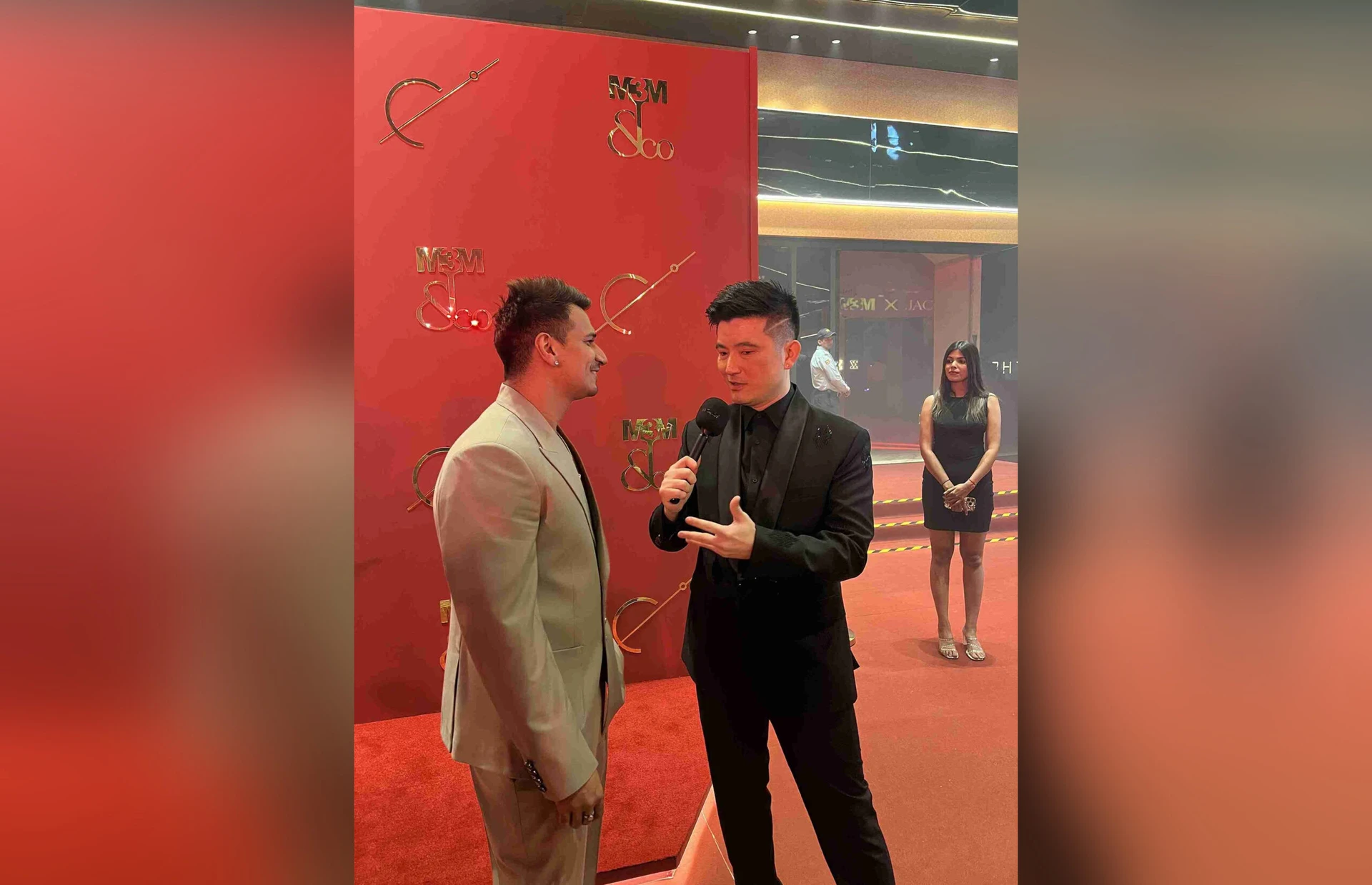 Meiyang Chang hosting a corporate event in Delhi Meiyang Chang hosting a corporate event in Delhi