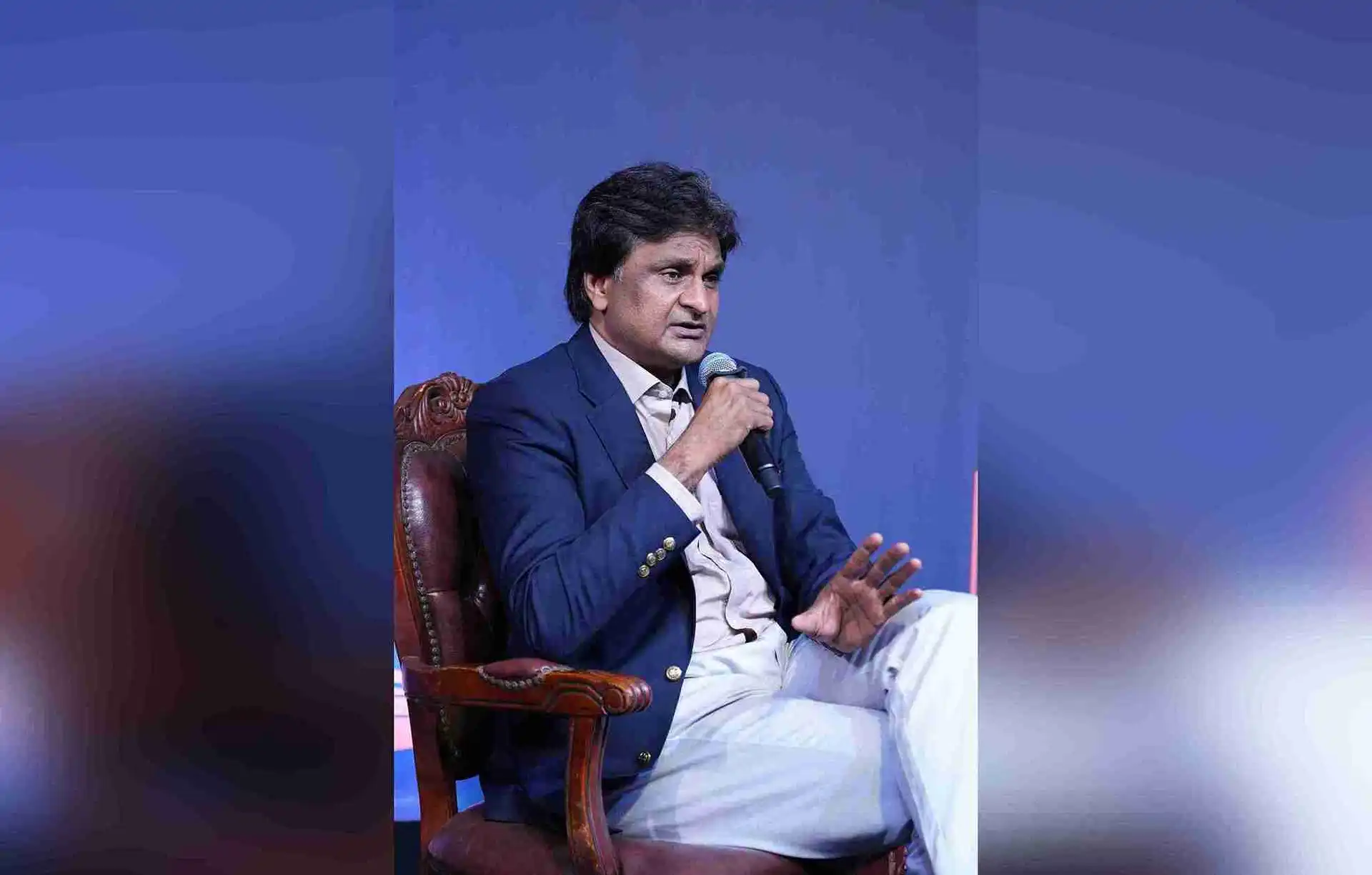 Javagal Srinath as a guest speaker at a corporate event in Bangalore