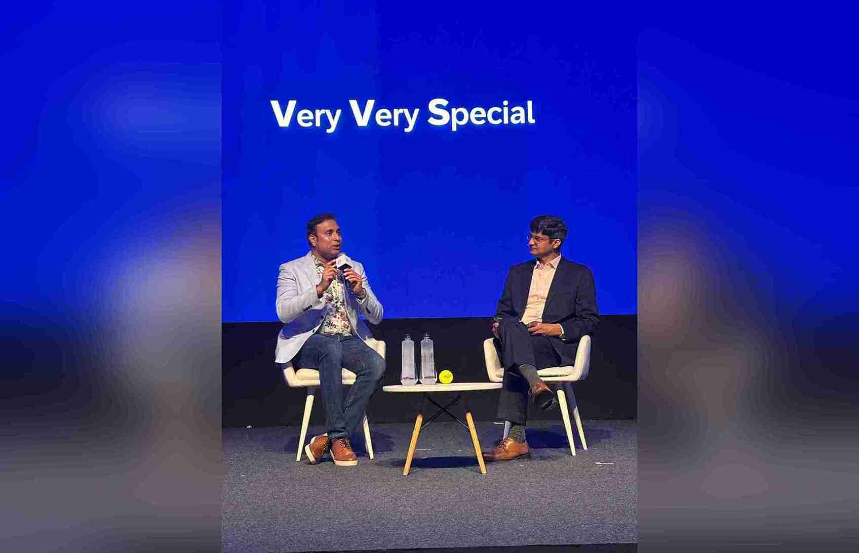 VVS Laxman as a guest speaker at a corporate event in Delhi