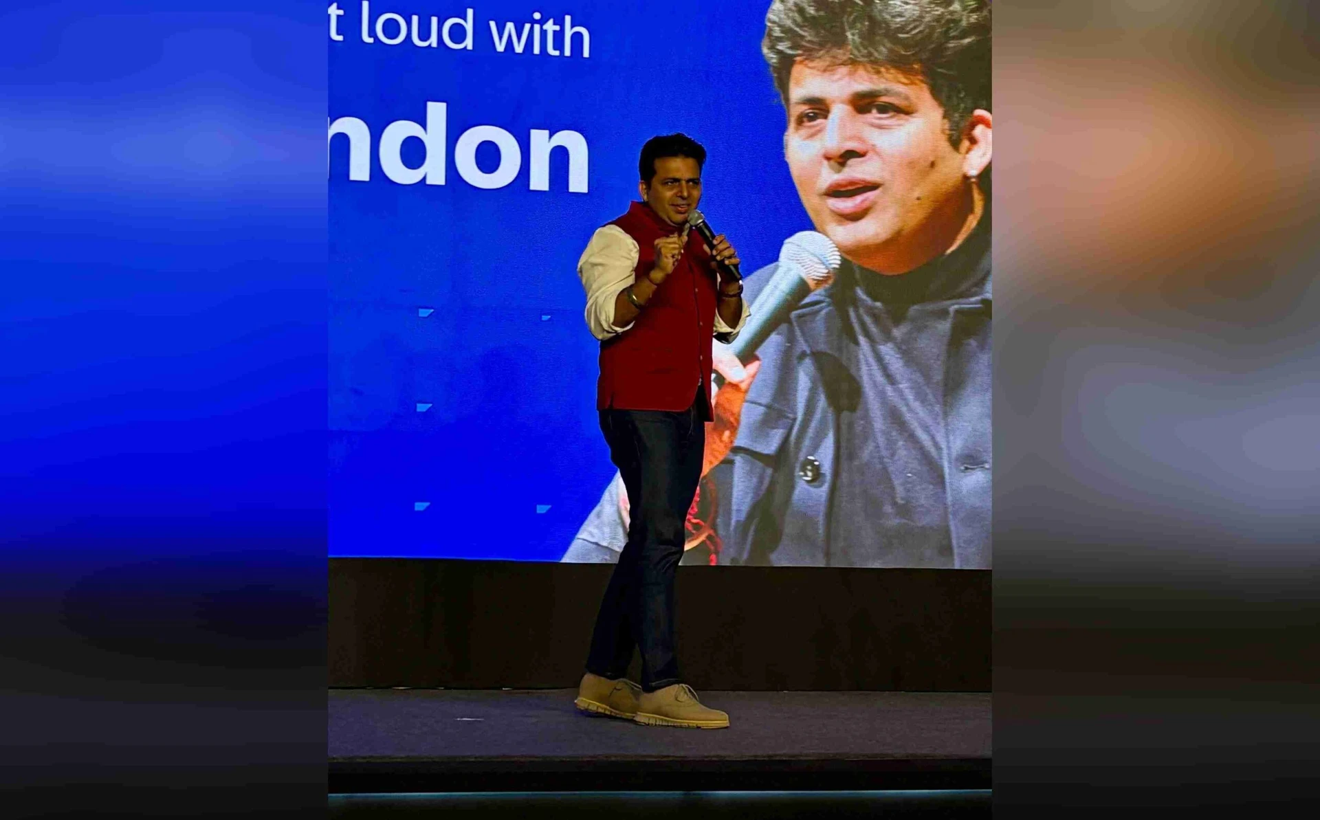 Amit Tandon performing at a corporate event in Mumbai Amit Tandon performing at a corporate event in Mumbai