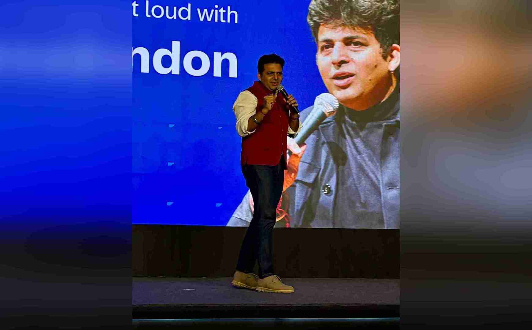 Amit Tandon performing at a corporate event in Mumbai