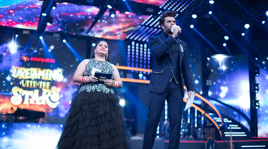 Maniesh Paul & Bharti hosting at a corporate event in Mumbai
